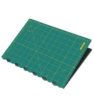 Olfa Gridded Cutting Mat and Clips Set, Green