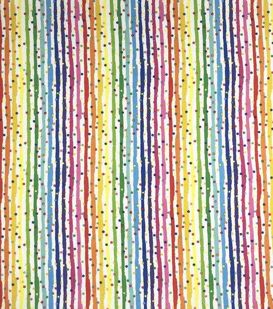 Stripe Dot Rainbow Super Snuggle Flannel Fabric, , hi-res, image 2