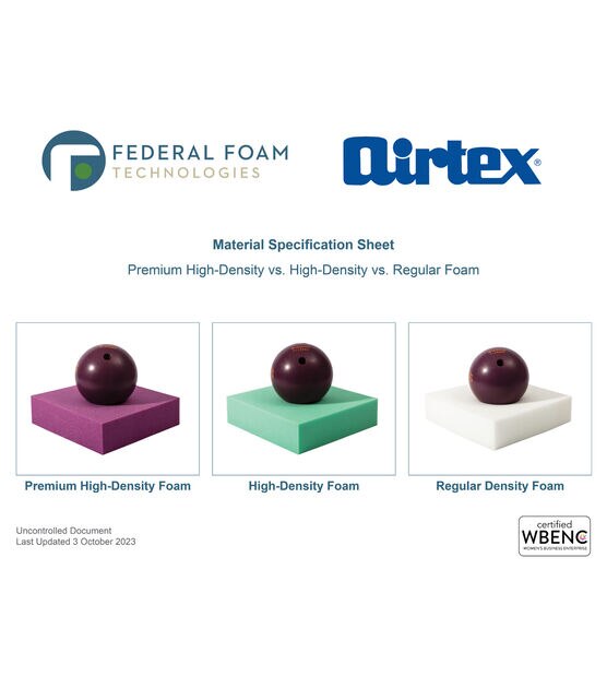 Airtex 1/2 x 72 High Density Foam Sheet