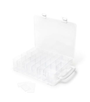 Creative Options Double-Sided 46-Compartment Thread Box - Clear