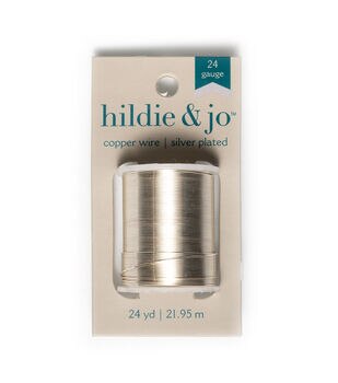 hildie & Jo 8yds Silver Plated 20 Gauge Copper Wire - Jewelry Wire - Beads & Jewelry Making