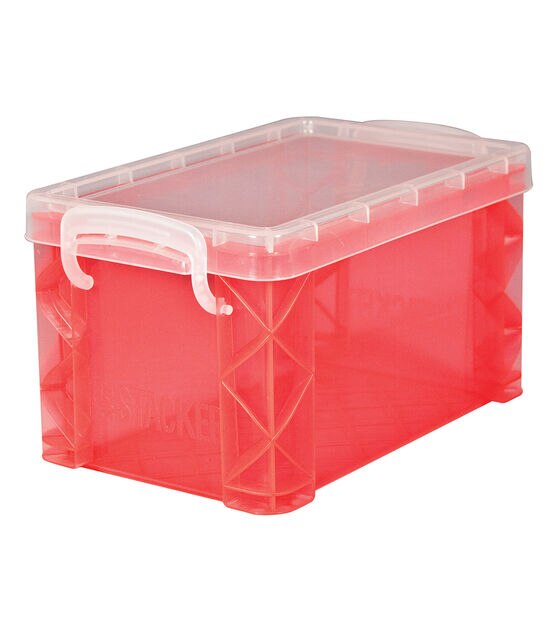 Childcraft Storage Box with Lid - 16 x 11 x 6 Inches - Red