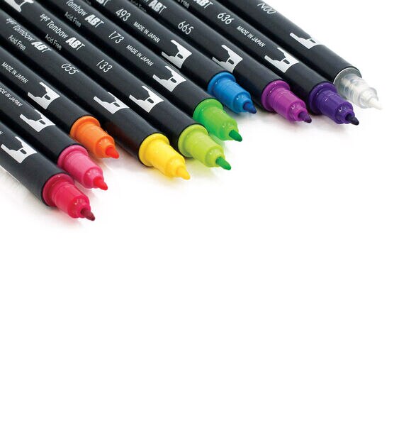 Tombow Dual Brush Pen Set 10 Pkg Brights