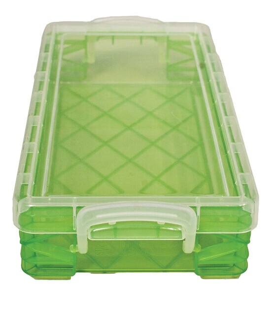 Super Stacker Large Pencil Box, 9 x 5.5 x 2.63, Clear, Sold as 3 Pack  (37539)