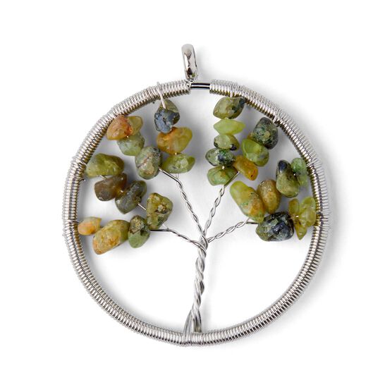 hildie & Jo Iron & Jasper Tree of Life Pendant - Pendants - Beads & Jewelry Making