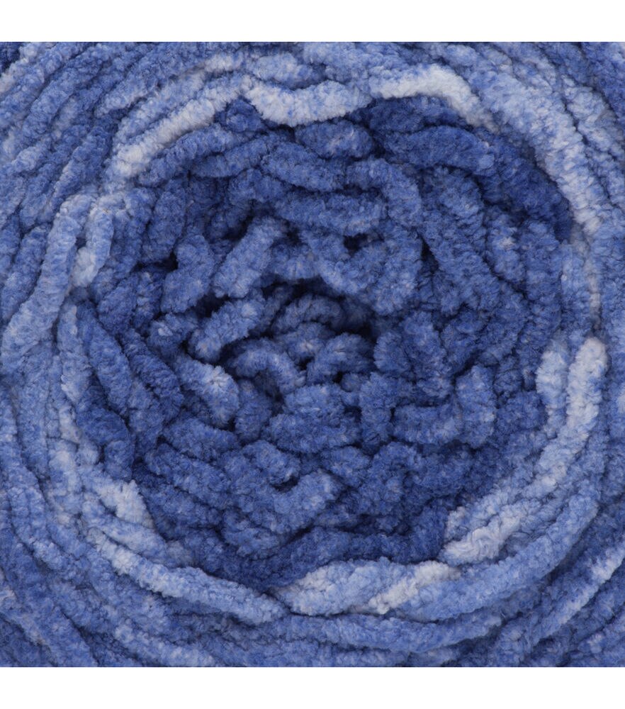 Bernat Baby Blanket Dappled 220yds Super Bulky Polyester Yarn, Wandering Blue, swatch, image 11