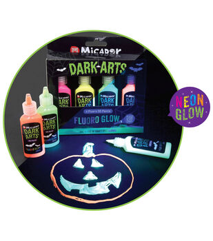 Micador Dark Arts, Neon Glow Crayons Pack, 6 - Crayon Set