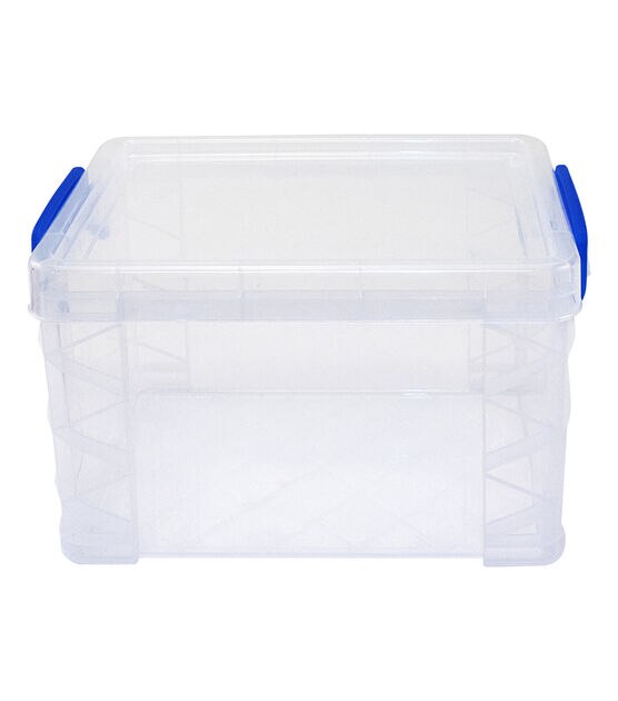 7.5 Lt Plastic Storage Box with Locking Lid, Clear, STORAGE ORGANIZATION