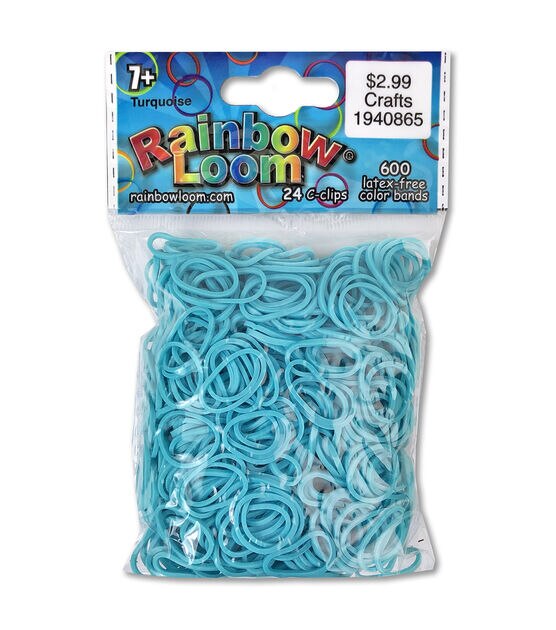 600 Latex-Free Rainbow Loom Band Refills and 24 Clips - For Moms