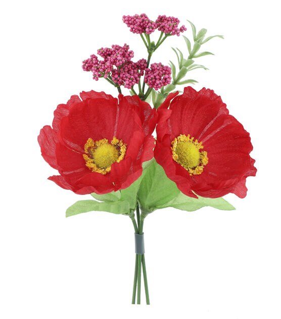 8.5" Summer Red Poppy Pick by Bloom Room