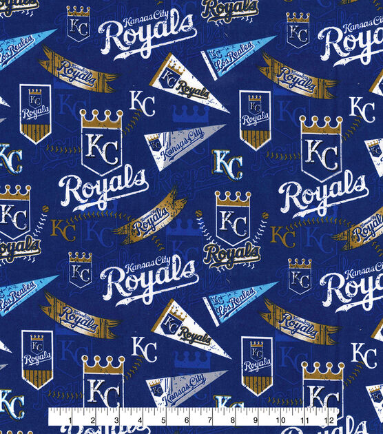 Kansas City Royals Cotton Baseball Fabric Traditions By the Yard