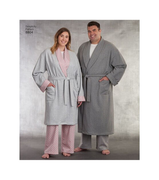 Kaufman - 100% Cotton Plush, Velour Bathrobes with 2 White Towels Set