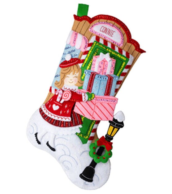 Bucilla Felt Kit Stocking 18 in. Christmas in oz