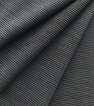 Black Ribbed Fabric 