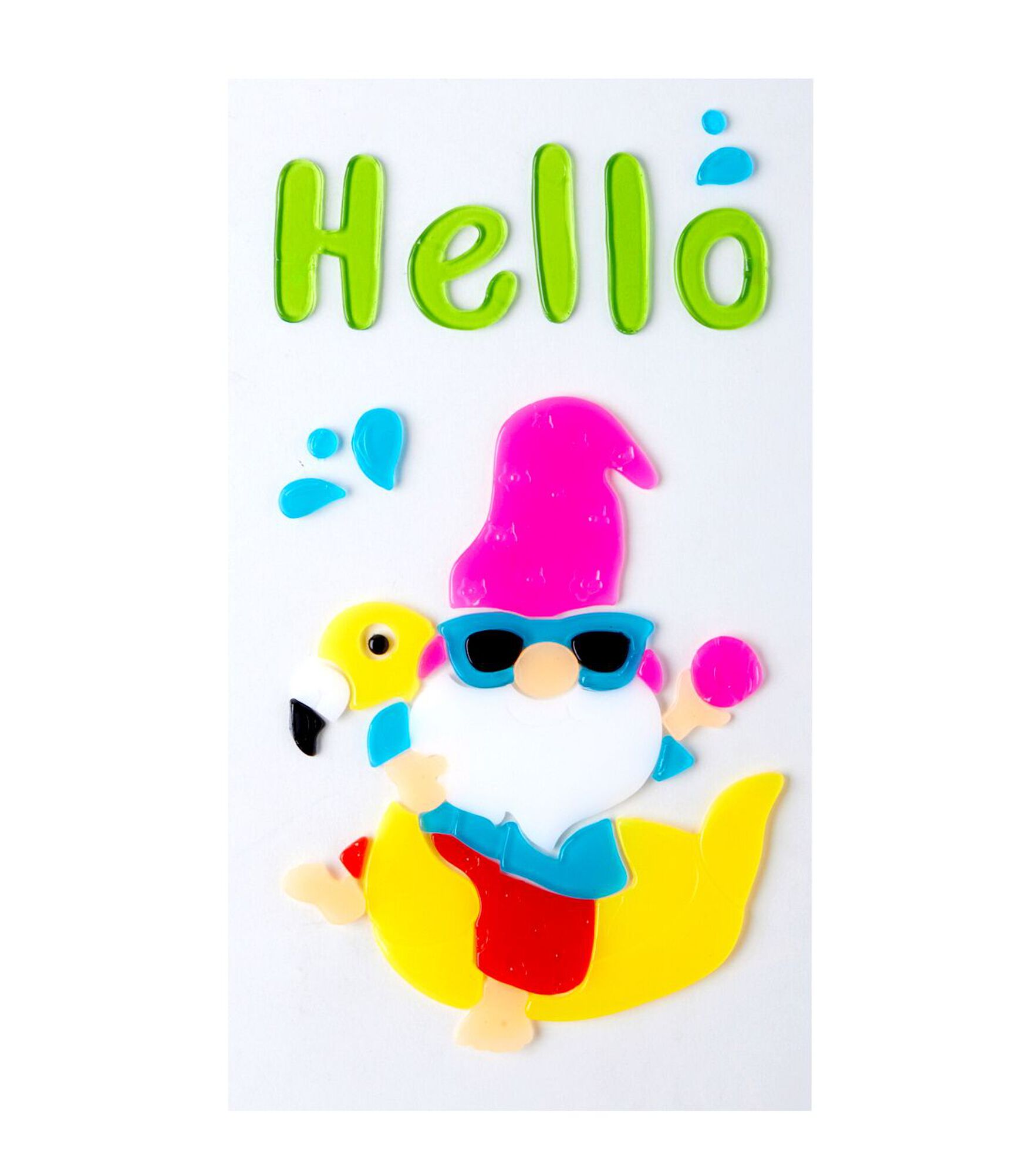 6" x 12" Summer Window Gel Clings by Place & Time, Hello Gnome, hi-res