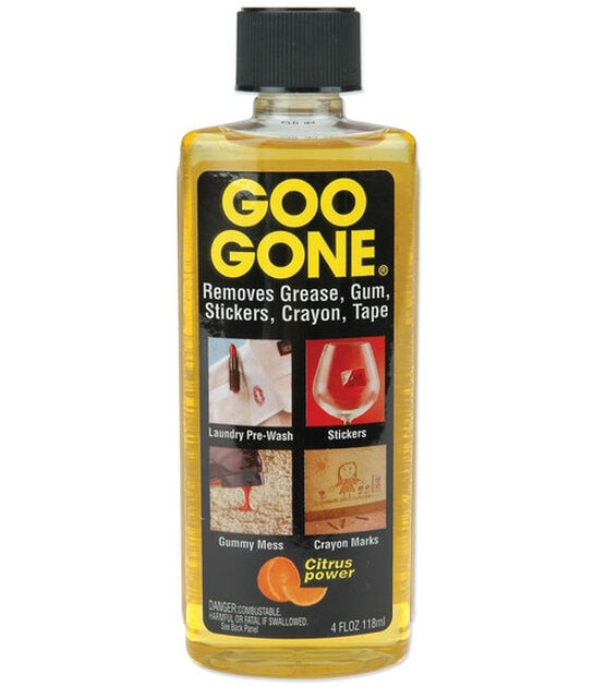 GOO GONE~CITRUS POWER~REMOVES GREASE,STICKERS,TAR,GUM,CRAYON,TAPE 4 OZ  R9-A135