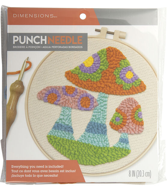 Mushroom Begin To Punch Needle Kit