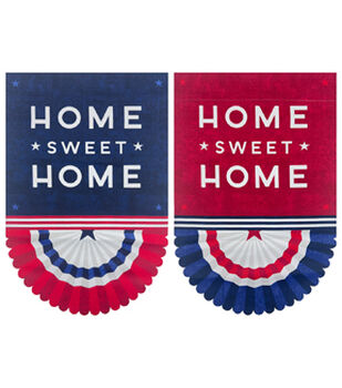 12" x 8" Patriotic Home Sweet Home Double Sided Flag by Place & Time_Xoolit