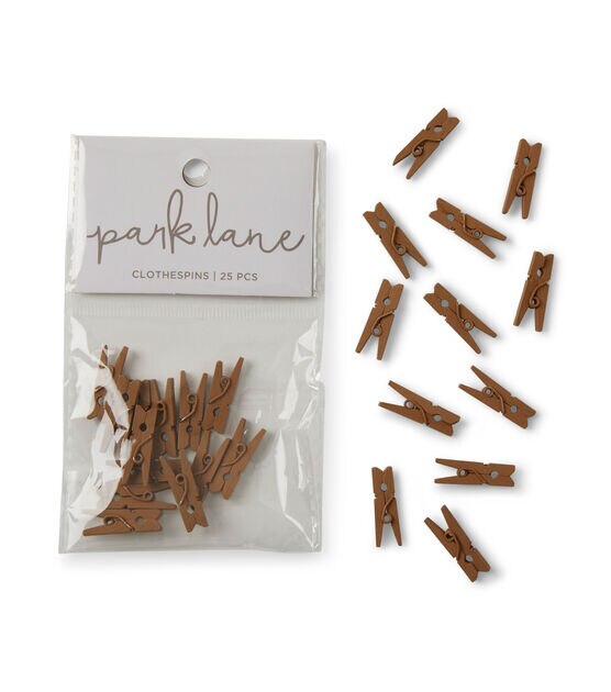 3 Ivory Wood Clothespins 40pk by Park Lane