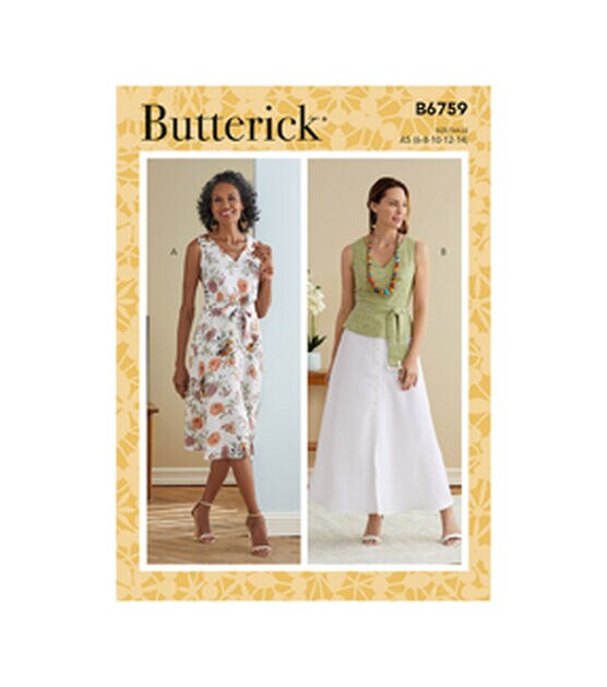 Butterick Pattern B6624 Misses' & Women's Petite Dress Size 18W 24W