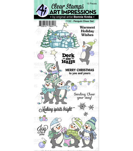 Art Impressions Holiday Stamp Set Penguin Cheer | JOANN