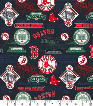 Boston Red Sox Fleece Fabric Block