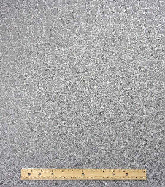 Light Gray Circles Quilt Cotton Fabric by Quilter's Showcase, , hi-res, image 2