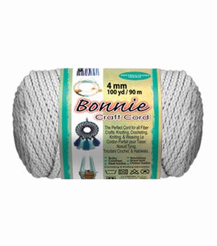 Bonnie 4mm Craft Cord - White