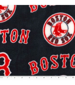 Fabric Traditions Boston Red Sox Fleece Fabric Vintage