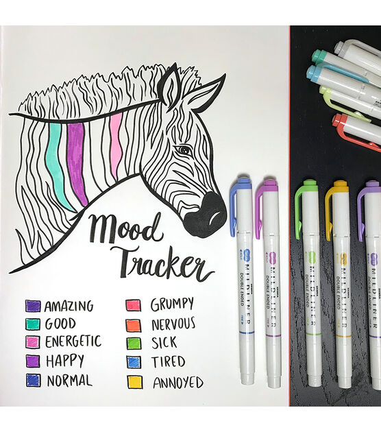  Coloring Markers Pen, Dual Brush Tip Marker for Adult Coloring,  34 Color Calligraphy Fine Tip Pen for Beginner Journal Planner, Drawing,  Doodle : Arts, Crafts & Sewing