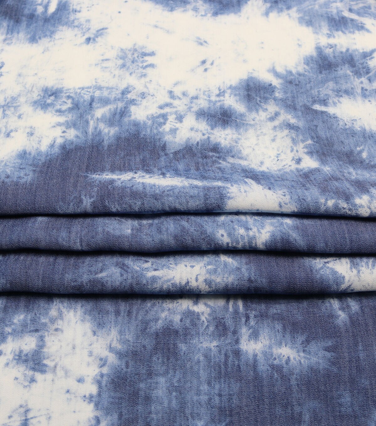 Fashion Tie-dyed Denim Cotton Fabric Middle Blue Stretch Fabric Pattern  Part Dyed Sewing Material DIY Clothing Jeans