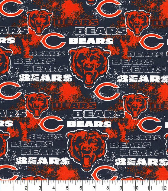 Fabric Traditions Chicago Bears Cotton Fabric Distressed