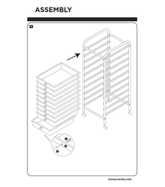 15" x 38" Multicolor 10 Drawer Rolling Storage Cart by Top Notch, , hi-res, image 13