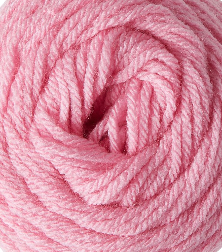 Value 380yd Worsted Acrylic Yarn by Big Twist, Medium Rose, swatch, image 15