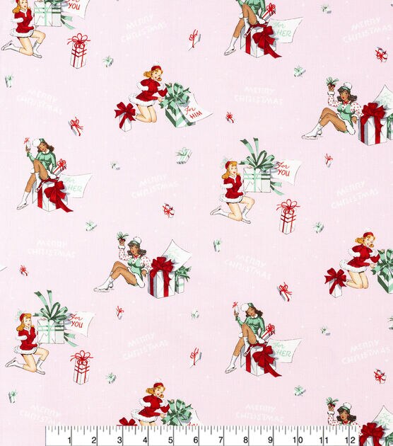 For You on Pink Christmas Cotton Fabric | JOANN