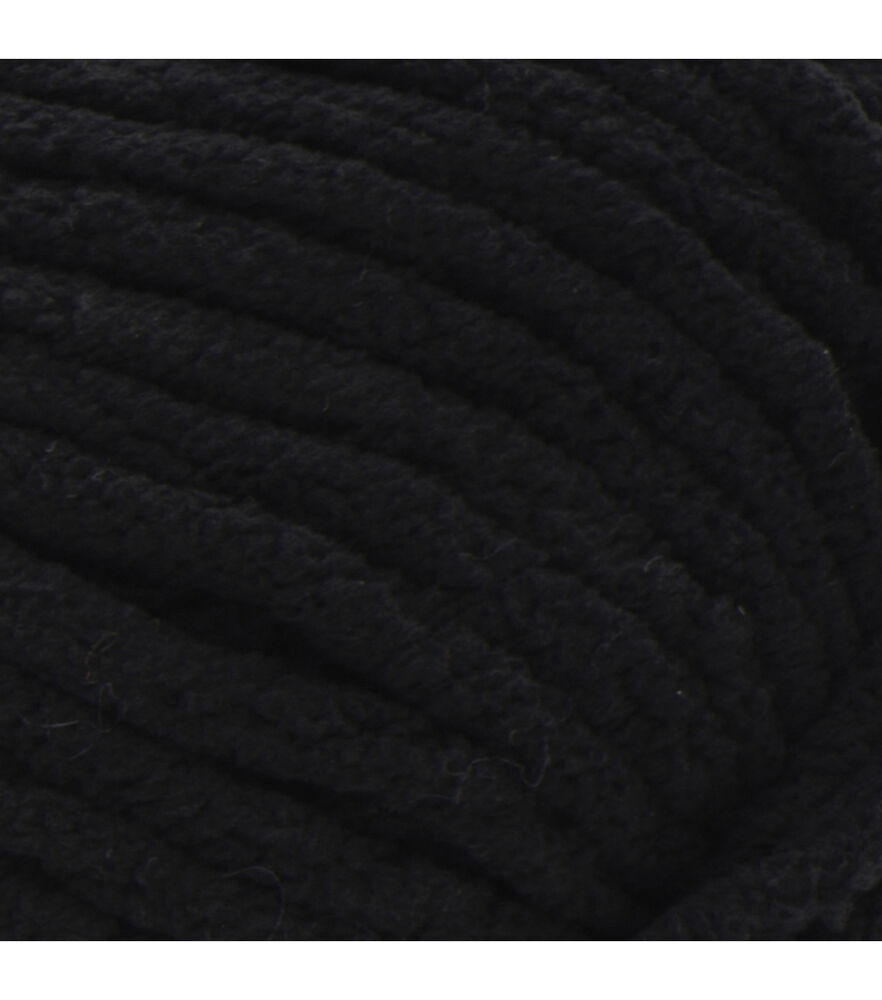 Bernat Big Ball Blanket 220yds Super Bulky Polyester Yarn, Coal, swatch, image 57