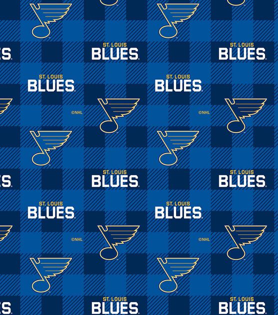 Nashville Predators Flannel Fabric Box Plaid (2 Yards Min.) - Team Flannel Fabric - Fabric