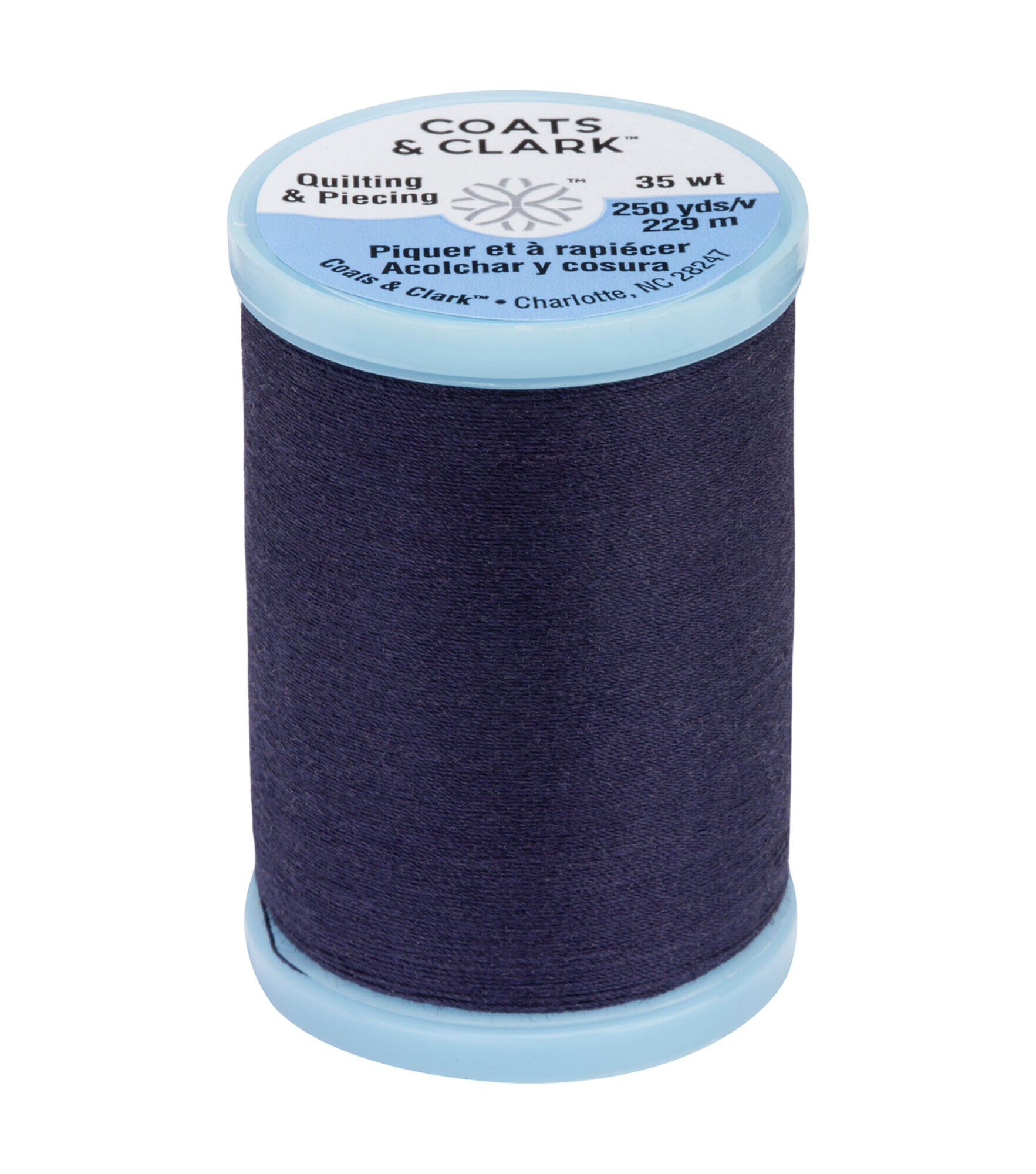 Coats & Clark 250yd 35wt Covered Quilting & Piecing Cotton Thread, 4900 Navy, hi-res