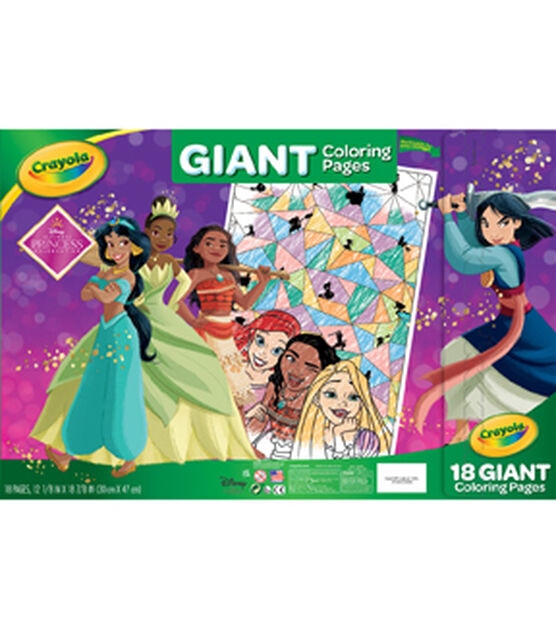 Crayola 18 Sheet Princess Giant Coloring Pages, , hi-res, image 2