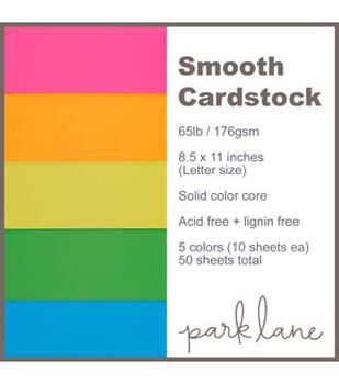 Park Lane 50 Sheet 8.5 x 11 Blue Smooth Cardstock Paper Pack - Cardstock - Paper Crafts & Scrapbooking