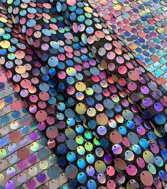 Glitterbug Sequin Fabric Rainbow Stripe