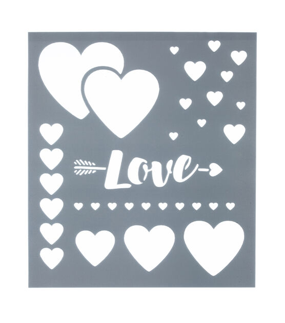 Heart of Hearts Love Valentine Stencil - Durable & Reusable Mylar Stencils