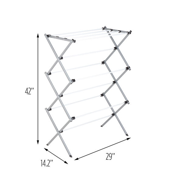 Gray 3-Tier Folding Accordion Drying Rack