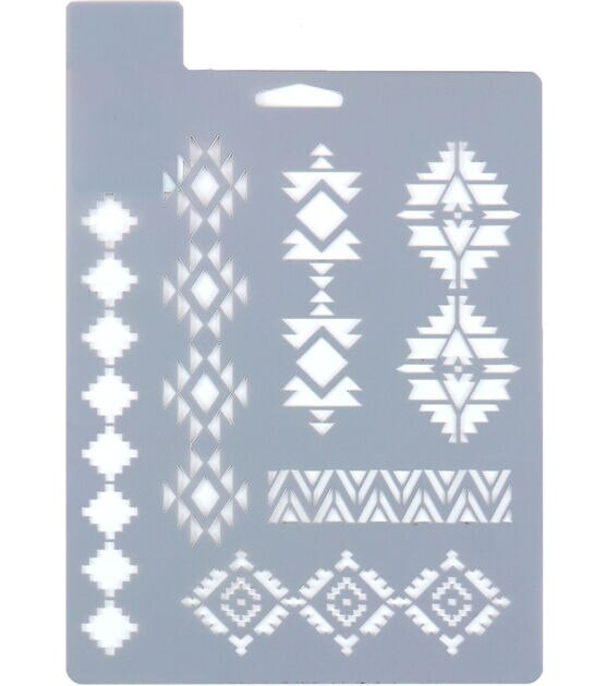 7" x 10" Aztec Border Paper Stencil by Top Notch, , hi-res, image 2