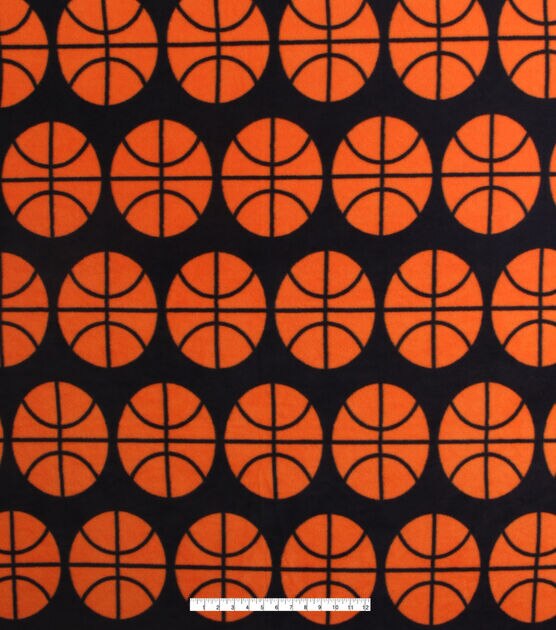 48" Wide Basketball No Sew Fleece Blanket, , hi-res, image 4