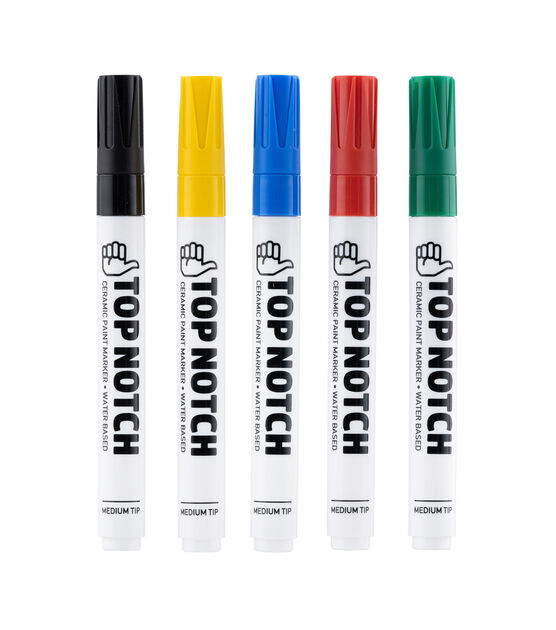 Top Notch Paint Markers Medium Tip Water Based 5 Colors