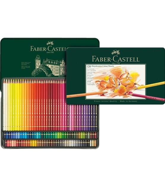Faber-Castell Polychromos 120 Pencil Wood Box Set - Coloring