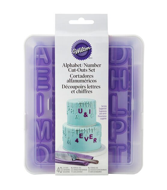 Wilton Letter and Number Fondant Cutters Set, 40-Piece