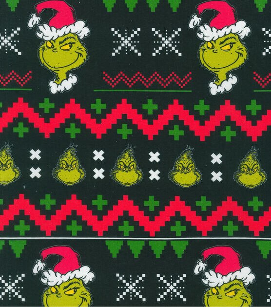 Grinch Ugly Sweater Christmas Cotton Fabric | JOANN