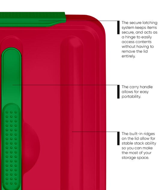 16 x 11 Christmas Latching Plastic Storage Bin